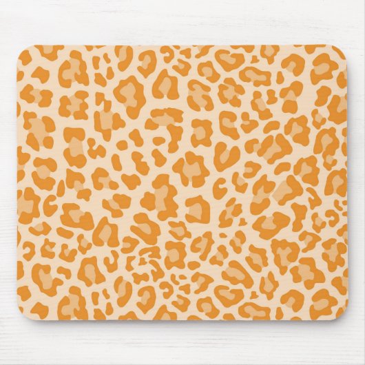 Regenbogen-Leopard-Druck-Sammlung - Orange Mousepad (Vorne)