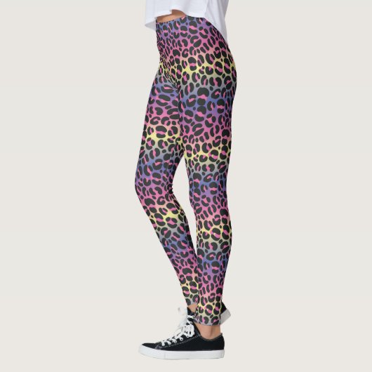 Regenbogen-Leopard Leggings (Links)