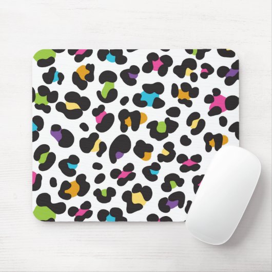 Regenbogen-Leopard-Muster Mousepad (Mit Mouse)