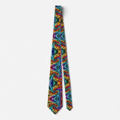 Regenbogen-Leoparden-Druck-Halstuch Krawatte (Vorderseite)