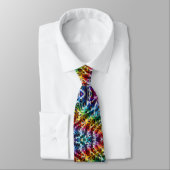 Regenbogen-Leoparden-Druck-Halstuch Krawatte (Gebunden)