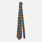 Regenbogen-Leoparden-Druck-Halstuch Krawatte (Vorderseite)