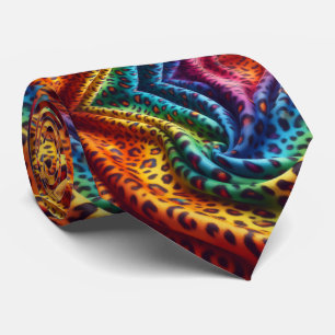Regenbogen-Leoparden-Druck-Halstuch Krawatte