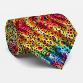 Regenbogen-Leoparden-Druck Krawatte (Gerollt)