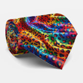 Regenbogen-Leoparden-Druck Krawatte (Gerollt)
