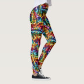 Regenbogen-Leoparden-Druck Leggings | Psychedelisc (Rechts)