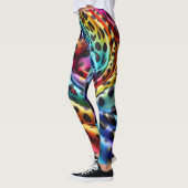 Regenbogen-Leoparden-Druck Leggings | Psychedelisc (Links)