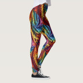 Regenbogen-Leoparden-Druck Leggings | Psychedelisc (Rechts)