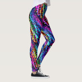 Regenbogen-Leoparden-Druck Leggings | Psychedelisc (Rechts)