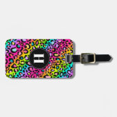 Regenbogen-Leoparden-Gepäckanhänger Gepäckanhänger (Vorderseite horizontal)