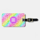 Regenbogen-Leoparden-Gepäckanhänger Gepäckanhänger (Vorderseite horizontal)