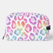 Regenbogen-Leoparden-Kosmetik Waschbeutel (Rückseite)