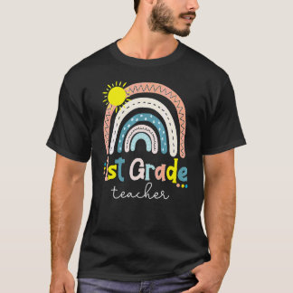 Regenbogen-Leoparden-Muster 1. Klasse Mädchen Jung T-Shirt