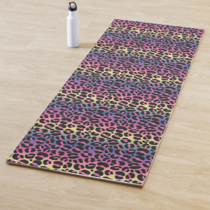 Regenbogen-Leoparden-Tierdruck-Muster Yogamatte