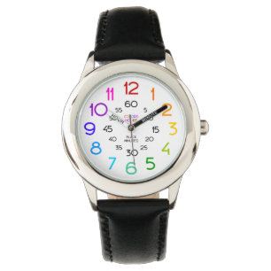 Regenbogen Lernen Sie die Zeit für Kinder Armbanduhr