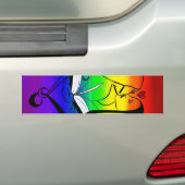 Regenbogen-Lesbe Romance Autoaufkleber (Auf Auto)