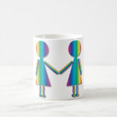 Regenbogen-Lesben-Liebe Kaffeetasse (Mittel)