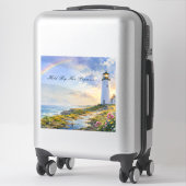 Regenbogen-Leuchtturm Küsten-Wasserfarbe Aufkleber (Koffer)