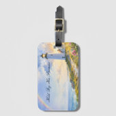 Regenbogen-Leuchtturm Küsten-Wasserfarbe Gepäckanhänger (Vorderseite Vertikal)
