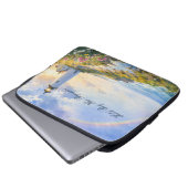Regenbogen-Leuchtturm Küsten-Wasserfarbe Laptopschutzhülle (Vorne Knopf)