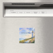 Regenbogen-Leuchtturm Küsten-Wasserfarbe Magnet (In Situ (Geschirrspüler))