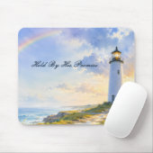 Regenbogen-Leuchtturm Küsten-Wasserfarbe Mousepad (Mit Mouse)