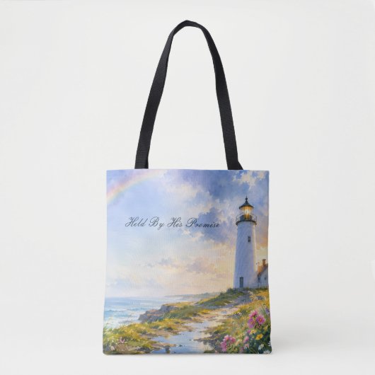Regenbogen-Leuchtturm Küsten-Wasserfarbe Tasche (Vorderseite)