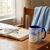 Regenbogen-Leuchtturm Küsten-Wasserfarbe Tasse