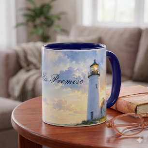 Regenbogen-Leuchtturm Küsten-Wasserfarbe Tasse