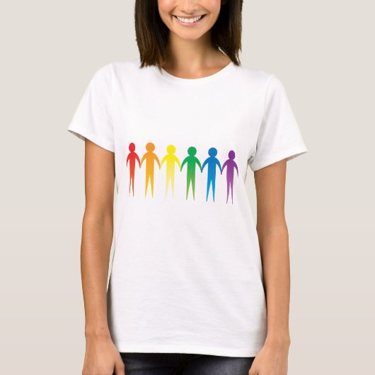 Regenbogen-Leute T-Shirt (Vorderseite)