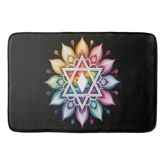 Regenbogen LGBT Stolz Gay Pride Badematte (Vorderseite)