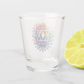 Regenbogen LGBT Stolz Gay Pride Schnapsglas (Rückseite)
