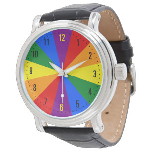 Regenbogen LGBTQ Amerikanischer Pride Vielfalt Ste Armbanduhr