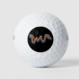 Regenbogen-LGBTQ-Bewusstsein für psychische Gesund Golfball