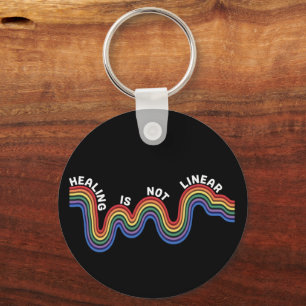 Regenbogen-LGBTQ-Bewusstsein für psychische Gesund Schlüsselanhänger