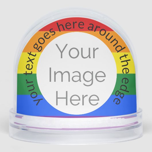 Regenbogen lgbtq Custom Foto Snow Globe Geschenk Schneekugeln (Vorderseite)