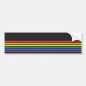 Regenbogen-LGBTQ-Flagge Autoaufkleber (Vorne)