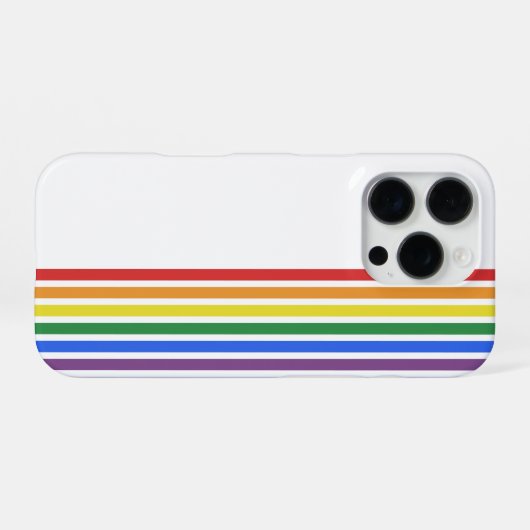 Regenbogen-LGBTQ-Flagge iPhone Hülle (Rückseite (Horizontal))