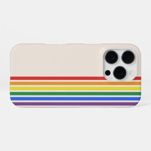 Regenbogen-LGBTQ-Flagge iPhone Hülle (Rückseite (Horizontal))