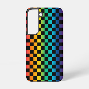 Regenbogen-LGBTQ-Schachbrettmuster Stolz Samsung Galaxy Hülle