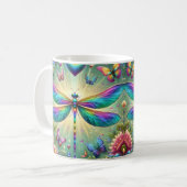 Regenbogen Libelle Kaffeetasse (Vorderseite Links)