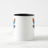 Regenbogen Libelle Personalisierter Name Tasse (Zentrum)