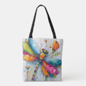 Regenbogen Libelle Tasche (Rückseite)