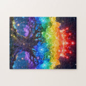 Regenbogen-Lichtbaum-Puzzle Puzzle (Horizontal)