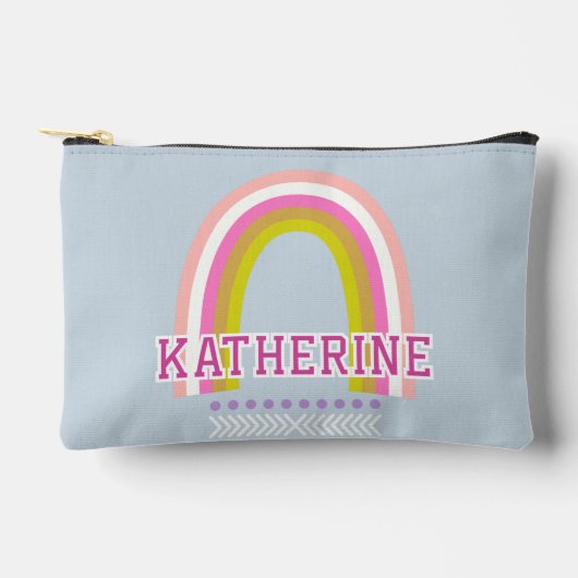 Regenbogen Lichtblau Zubehörtasche (Vorderseite)