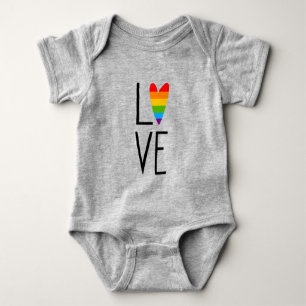 Regenbogen-Liebe Baby Strampler