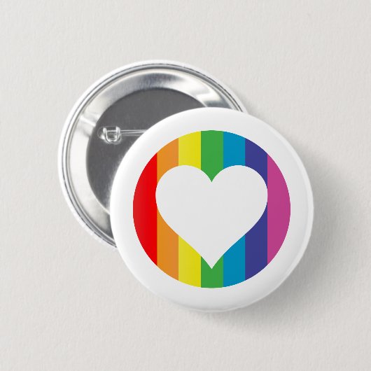 Regenbogen-Liebe Button (Vorne & Hinten)