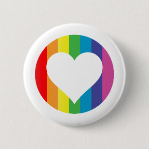 Regenbogen-Liebe Button