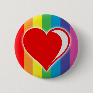 Regenbogen-Liebe. Button