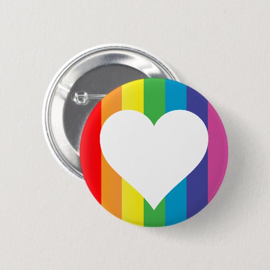Regenbogen-Liebe. Button (Vorne & Hinten)